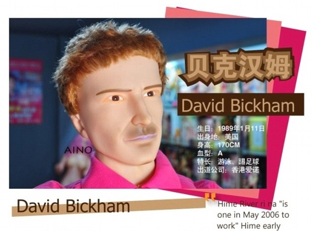 Buy a Bickham: The David Bickham doll is a bargain at just £52.10 - although it is shorter than the real thing