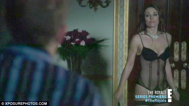 Looking good: The actress is seen in just a sheer basque in one scene, already previewed by E!