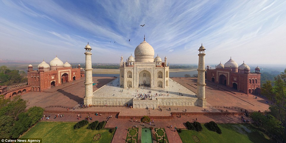 See the Taj Mahal from a new angle! The Indian landmark has been captured many times before, but the team took a new perspective