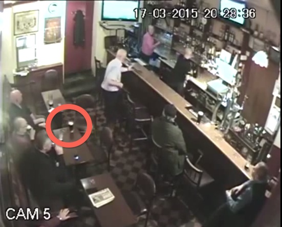 Glass explodes in bar because of ghost