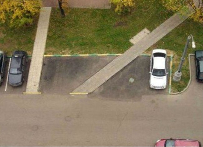 Five parking spots...gone.