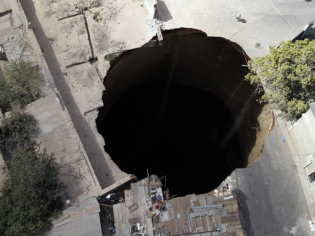2010 Guatemala City Sinkhole - 100 ft deep.