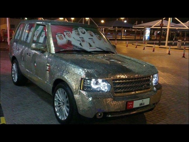 This SUV is literally covered in gold coins.