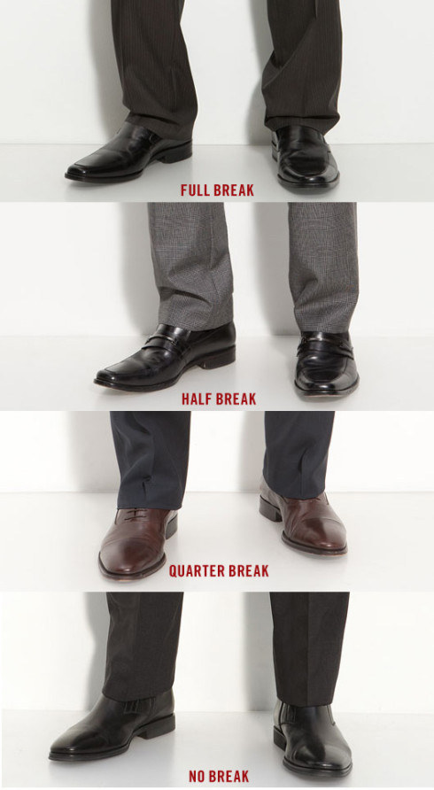 Go for a "no break" look in your pants.