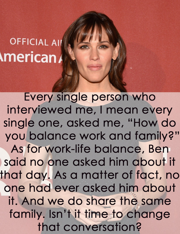 When Jennifer Garner highlighted how different the questions directed at her and husband Ben Affleck really are.
