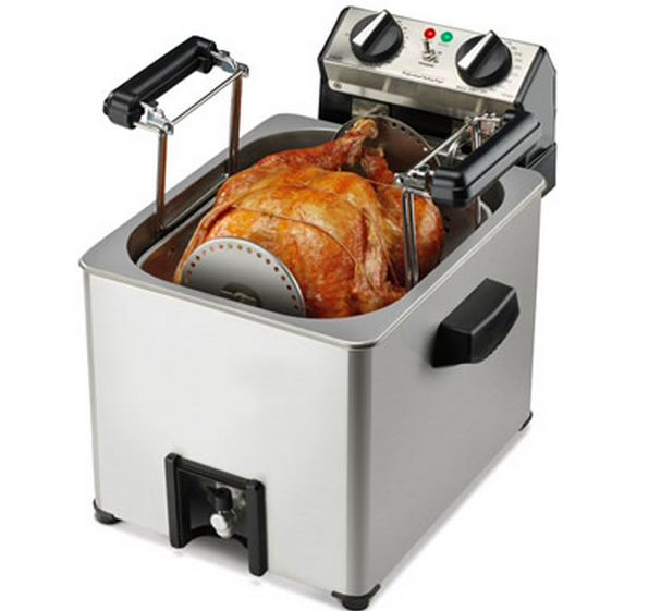 The Only Indoor Rotisserie Turkey Fryer, $279.95.