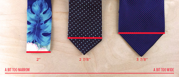 Go for a skinnier tie.