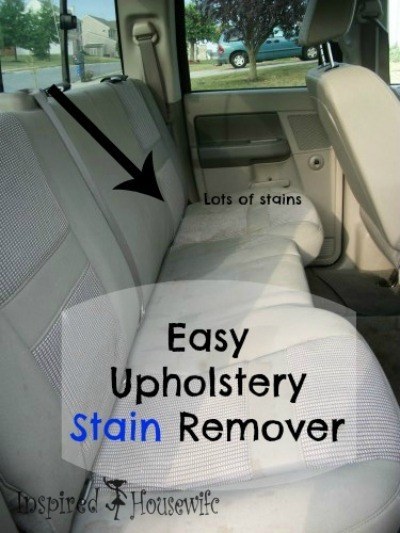 You can clean the backseat of your car's upholstery with an easy DIY stain remover.