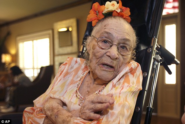The new oldest person in the world, American Gertrude Weaver, is aged 116 and lives in Arkansas. Speaking in 2014, she said the secret to long life is kindness, saying: 'Treat people nice and be nice to other people'