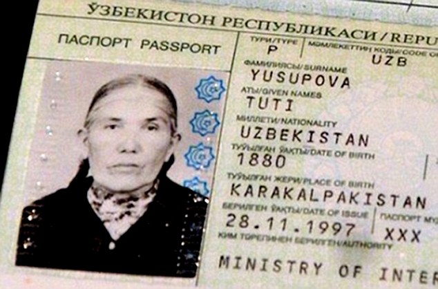 Officials in Uzbekistan support the claim, releasing Ms Yusupova's passport claiming she was born in 1880