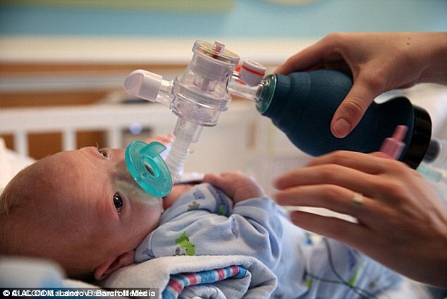 可憐的小Eli在出生第5天就接受了氣管切開術來幫助他呼吸，也在醫院住上了3個禮拜才返家。