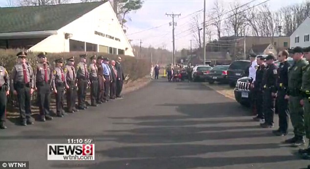 Officers from the department and police departments across the state came to pay their tributes