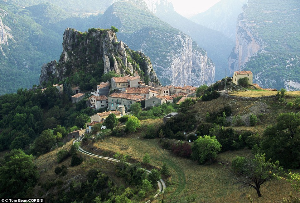 Gorge-ous views! Tiny hilltop village, Rougon, boasts panoramic views of the surrounding Verdon Gorge in the south of France 