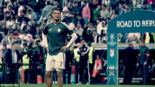 But it was a different story before the game as Ronaldo expressed his concern after his shot hit a supporter