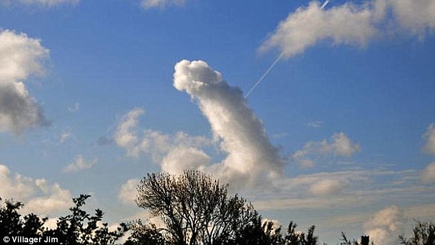 Not the first: This famous phallic cloud was captured by a nature photographer last year in Debyshire, central England