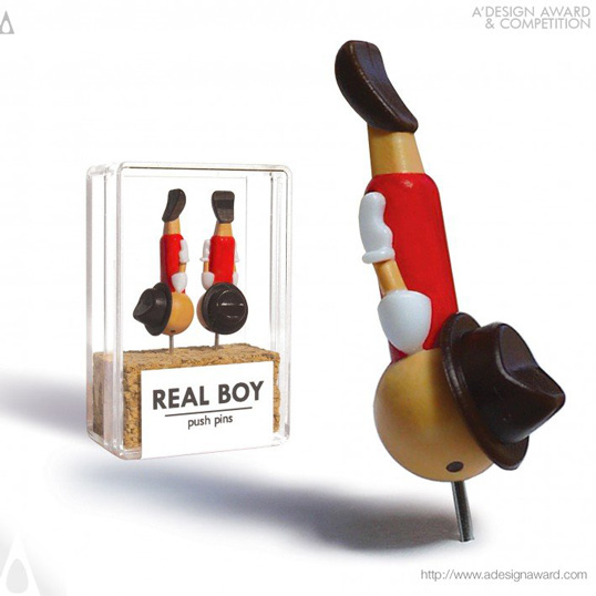 11. Real Boy Push Pins