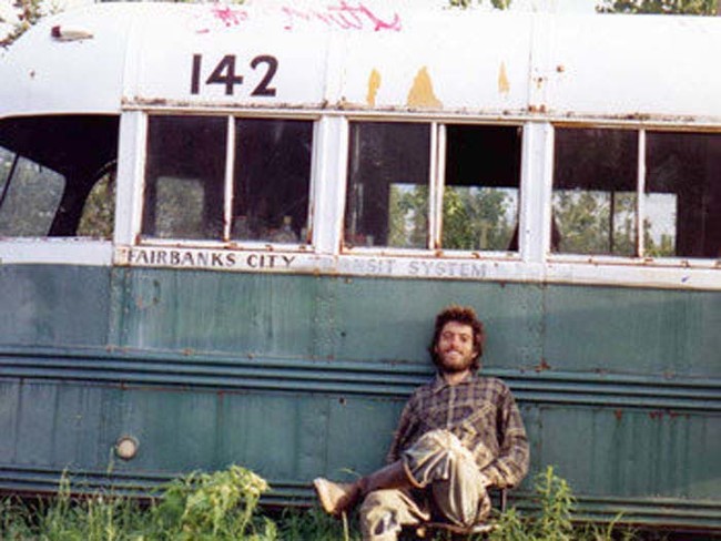 Self portrait of Chris McCandless taken days before his death as he wandered the Alaskan wilderness.