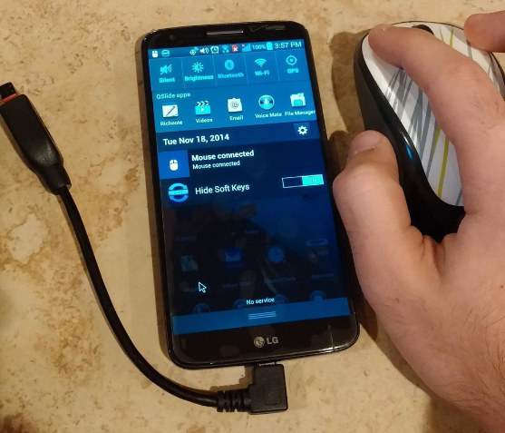 You can plug in a mother freaking mouse (wireless or wired) into your phone.