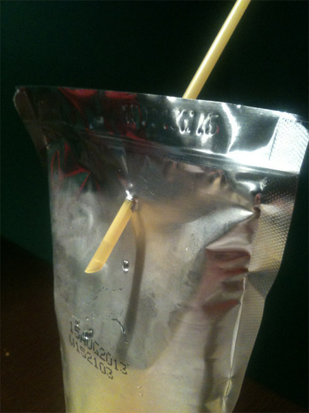 Having this disaster happen when trying to put your straw into your Capri Sun.