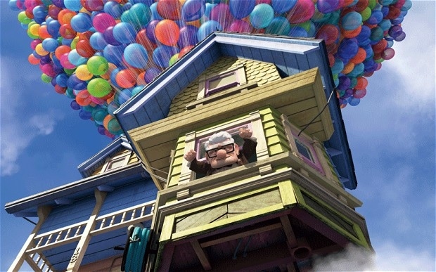 Before Carl and Russell took their adventures into the wilds of Venezuela, the iconic cottage house in Disney and Pixar&#39;s Up was still on the ground, in the midst of encroaching high-rise construction.