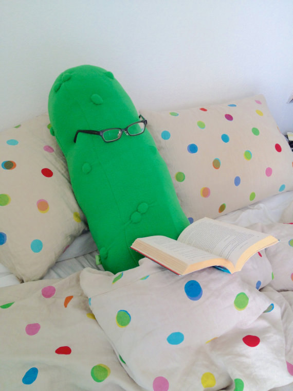 A pickle body pillow.