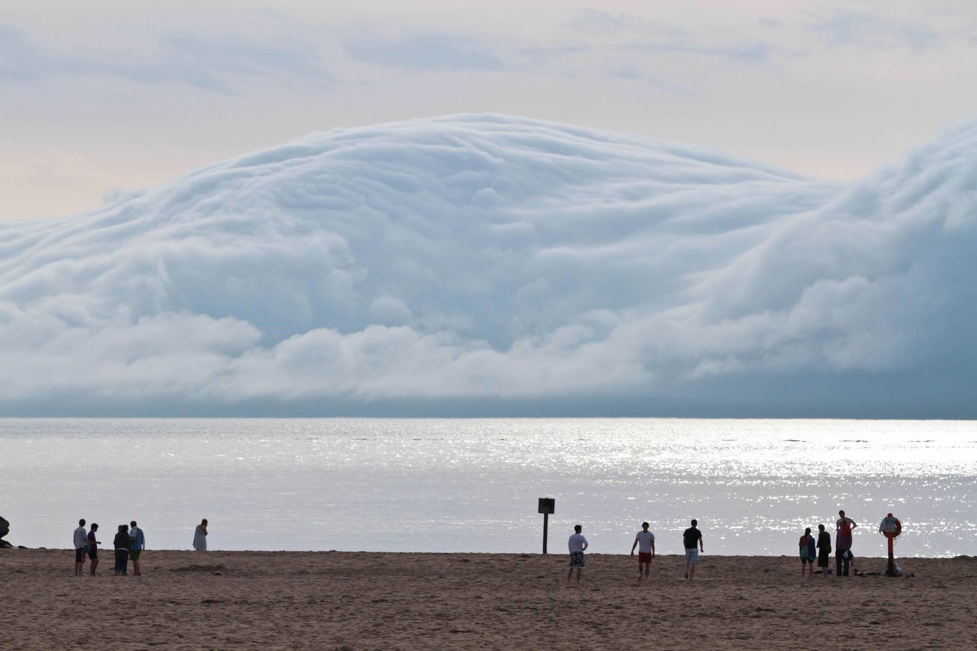 Insane cloud formations above the sea.
