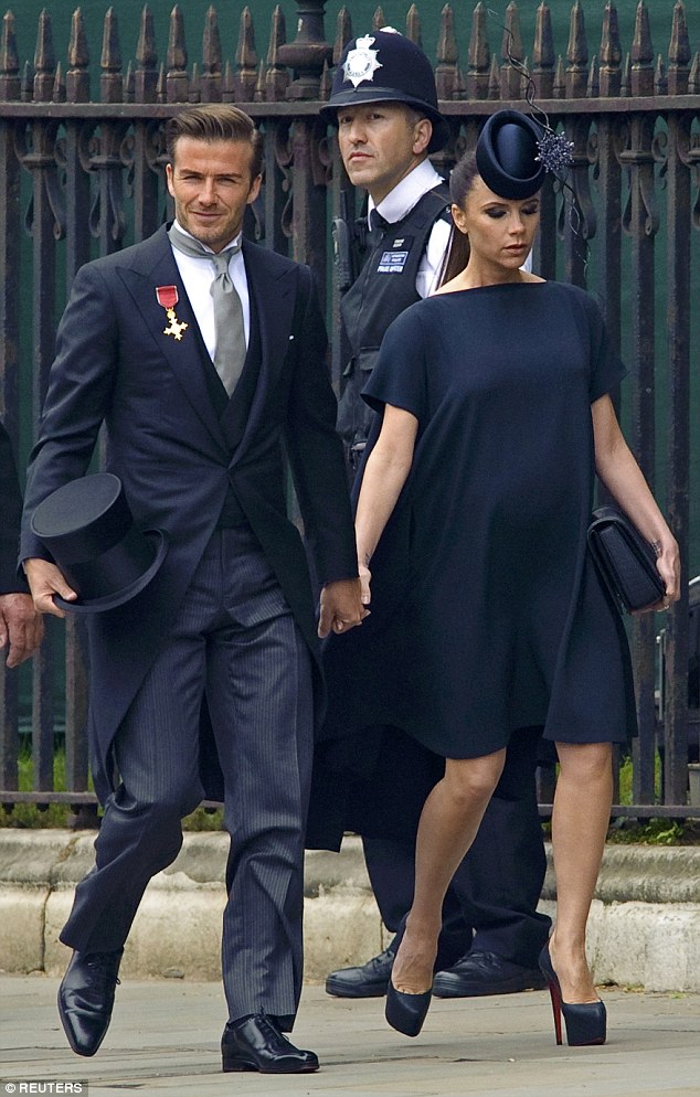 David and Victoria scrub up well for the royal wedding in 2011 