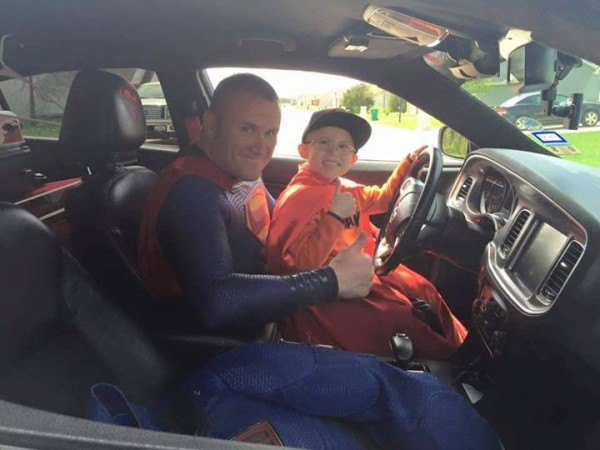 When Damon learned 7-year-old Bryce was battling cancer, he got into his car and drove 11 hours just to meet the Superman fan.