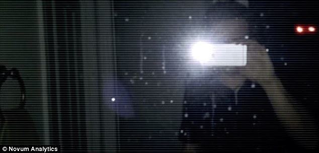 The player explores their home using the screen of their smartphone and the augmented reality helps to blur the lines between what is real and what is not. The image above shows red eyes glowing behind the player