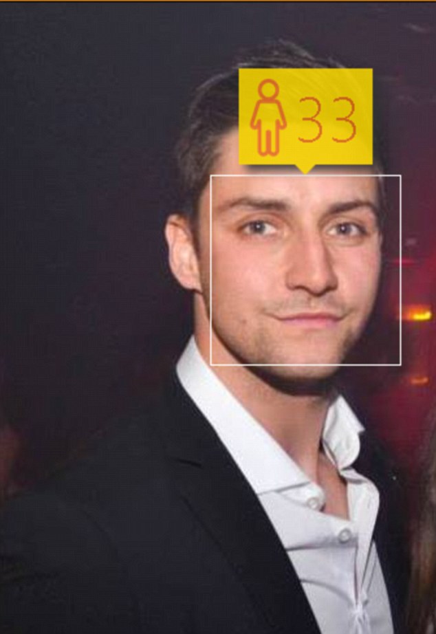 This man's real age is 27, but the website judged him to five years older than that