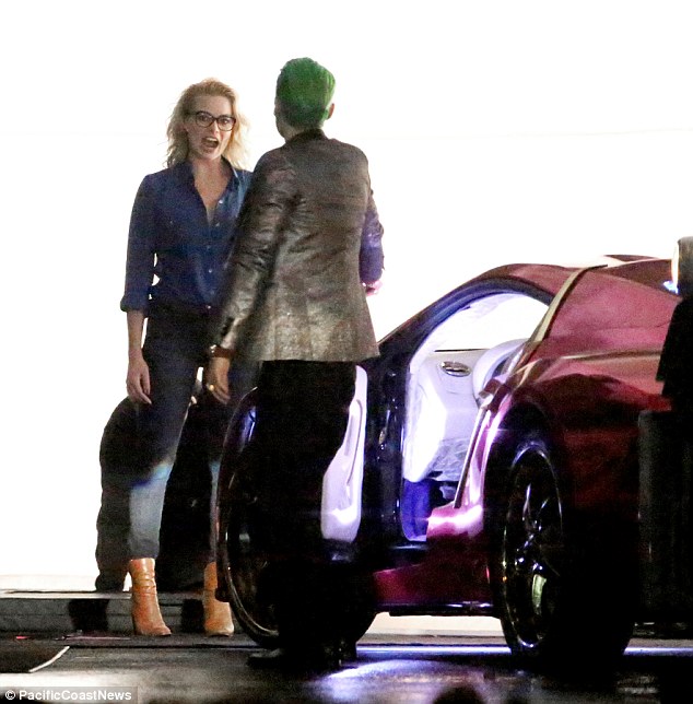 Get a room: He gets out of his pink sports car and the two argue before suddenly kissing
