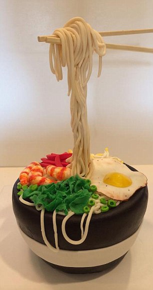 Oodles of noodles with this Asian-fusion themed cake