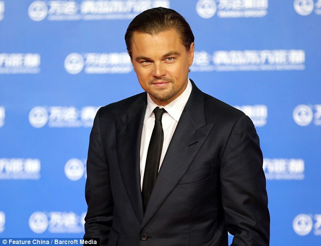 Expansion: Wang has ambitions to turn China into the new Hollywood, and superstars such as Leonardo DiCaprio (pictured) attended the launch of his £8billion 20-studio venture in Qingdao in 2013 