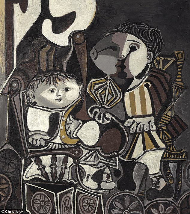 Masterpiece: He has since becoming a passionate art collector and purchased Picasso's 'Claude and Paloma' (pictured) painting for an incredible £18 million in 2013