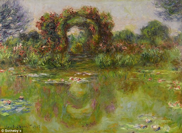 Flamboyant: And earlier this month, Wang paid £13million for Monet's 'Bassin aux nympheas, les rosiers' (pictured)