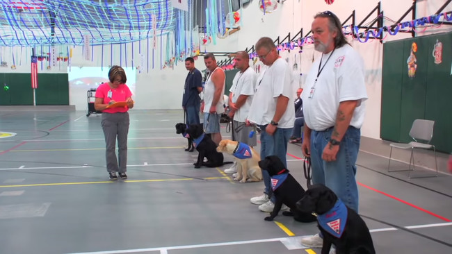 At first, <a href="http://www.leaderdog.org/" target="_blank">Leader Dogs for the Blind</a>'s officials had understandable qualms about sending some of their sweet pups to a medium-to-high security prison for training.