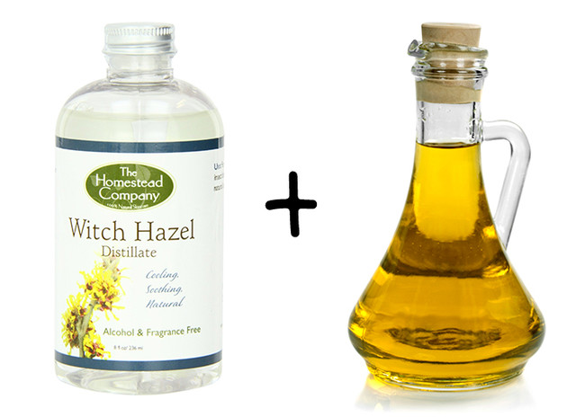 If you're prone to breakouts, mix one part witch hazel in with your makeup remover.