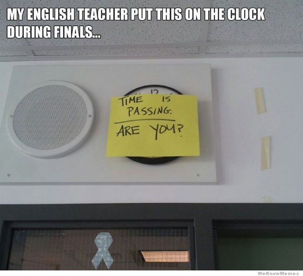 This teacher who keeps her students focused during exams: