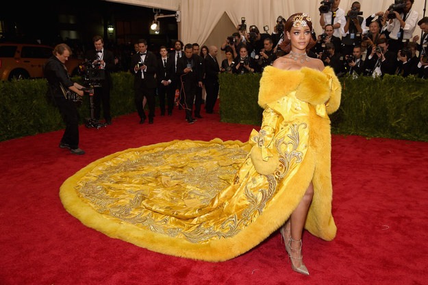 Rihanna was the absolute queen at the Met Gala in New York on Monday night.