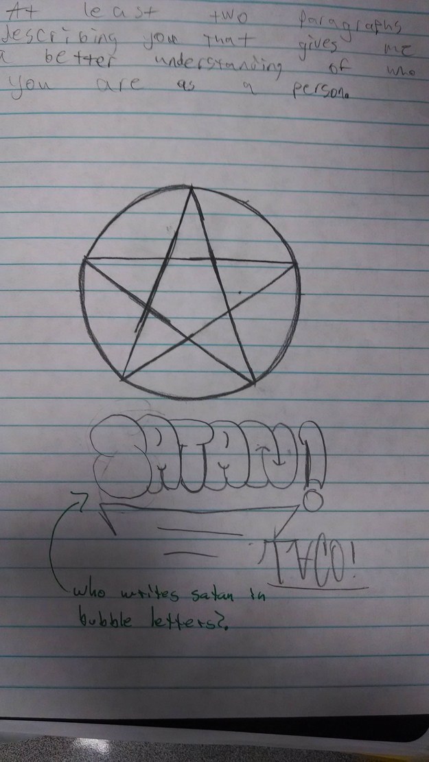 This teacher who isn't afraid to call out a Satanist: