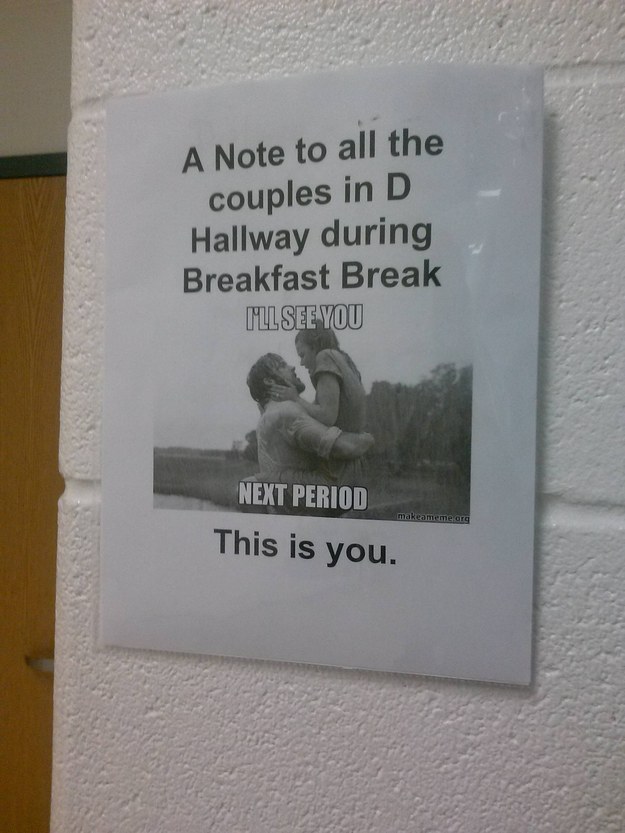 This hall monitor who can offer a little perspective to the youngins: