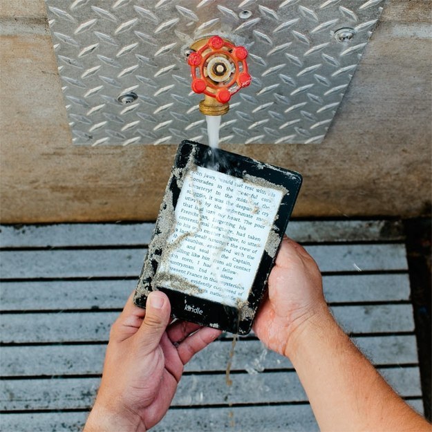 This waterproofed Kindle Paperwhite ($240) is for when you are SO OVER your rafting trip.