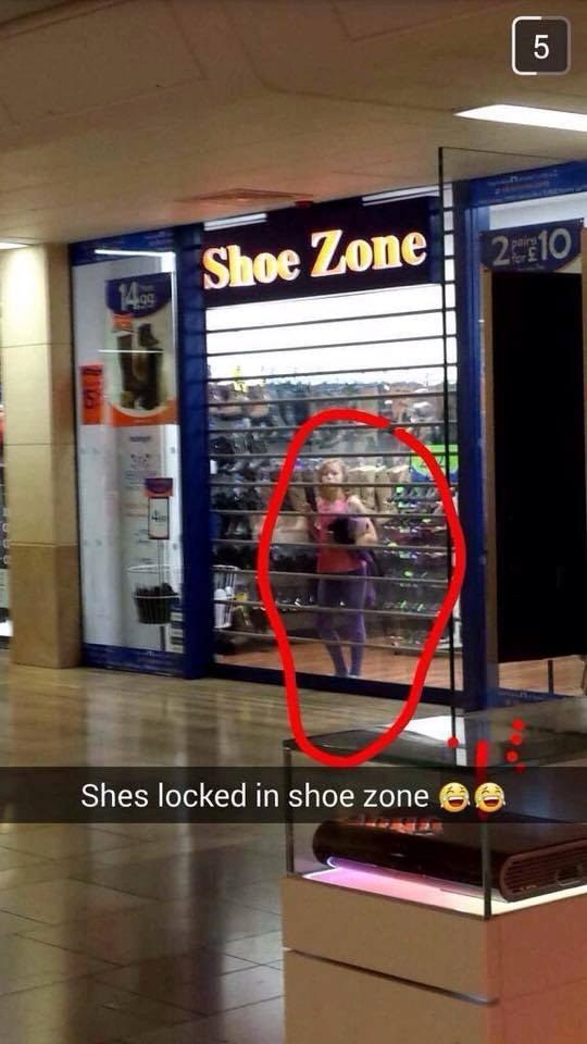 And you can get locked in a shop.