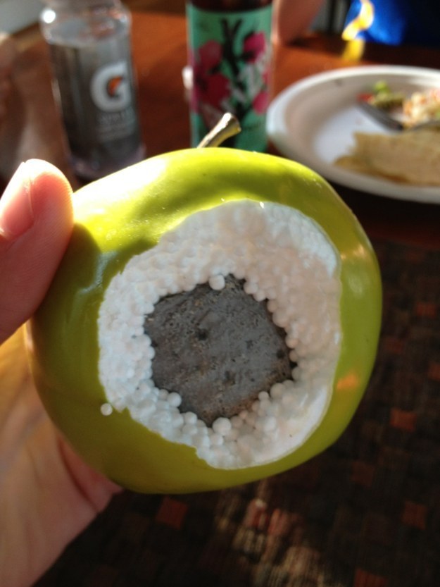 This foam apple disaster.