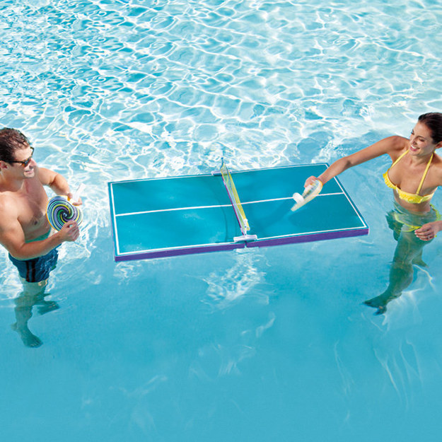 This floating waterproof Ping-Pong table ($80) allows you to live your best life with *friends*.