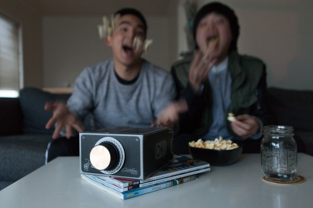 This cardboard smartphone projector ($27) can create pure outdoor movie theater magic.