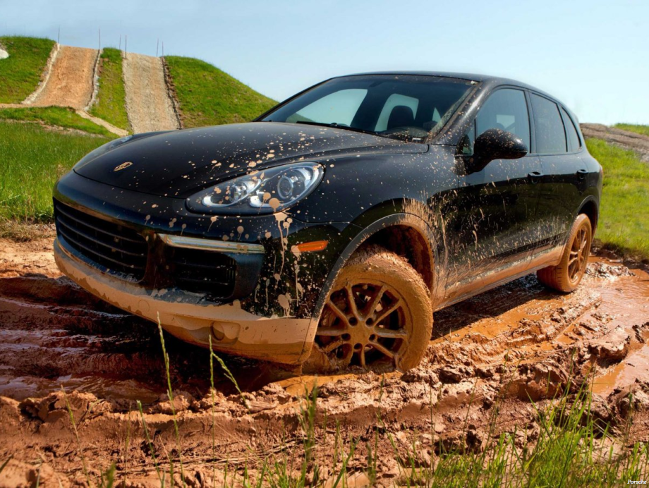 And there's an off-road course, where drivers can get a little muddy.