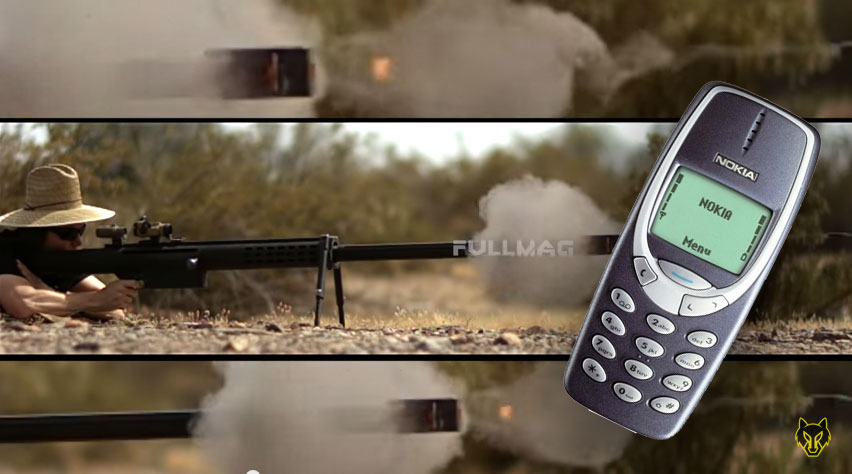 當用一把大台狙擊槍射擊史上最強nokia 3310的話 會讓宇宙整個爆掉嗎