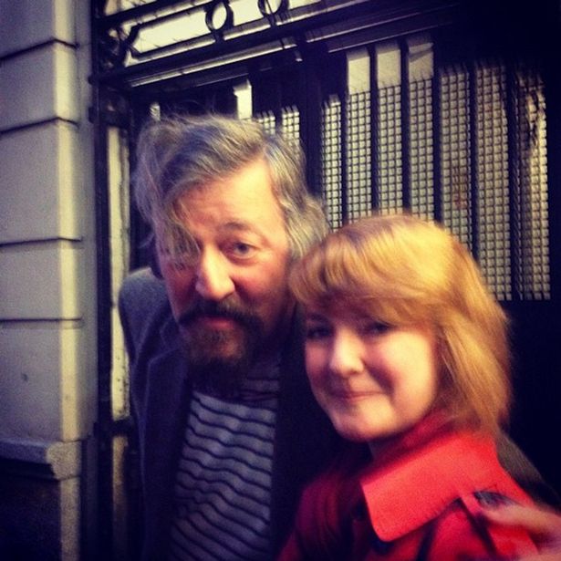 Katherine with Stephen Fry in London