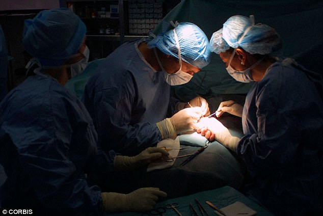 Surgeons from Wuxi Central Hospital managed to remove the glass in an hour-long operation (file photo)
